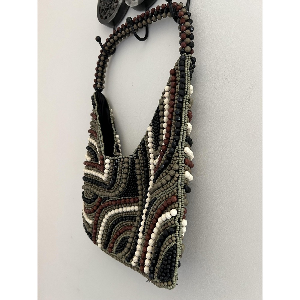 From India To You Viral Beaded Hobo Bag Boho Hippie Bohemain Retro Handbag Purse - Picture 7 of 10